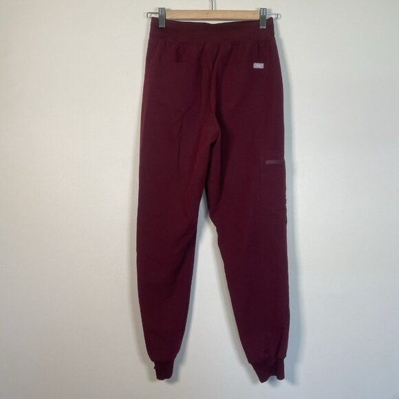 FIGS Zamora Jogger Scrub Pants Burgundy Red Technical Collection Size XS Nurse - Picture 8 of 12